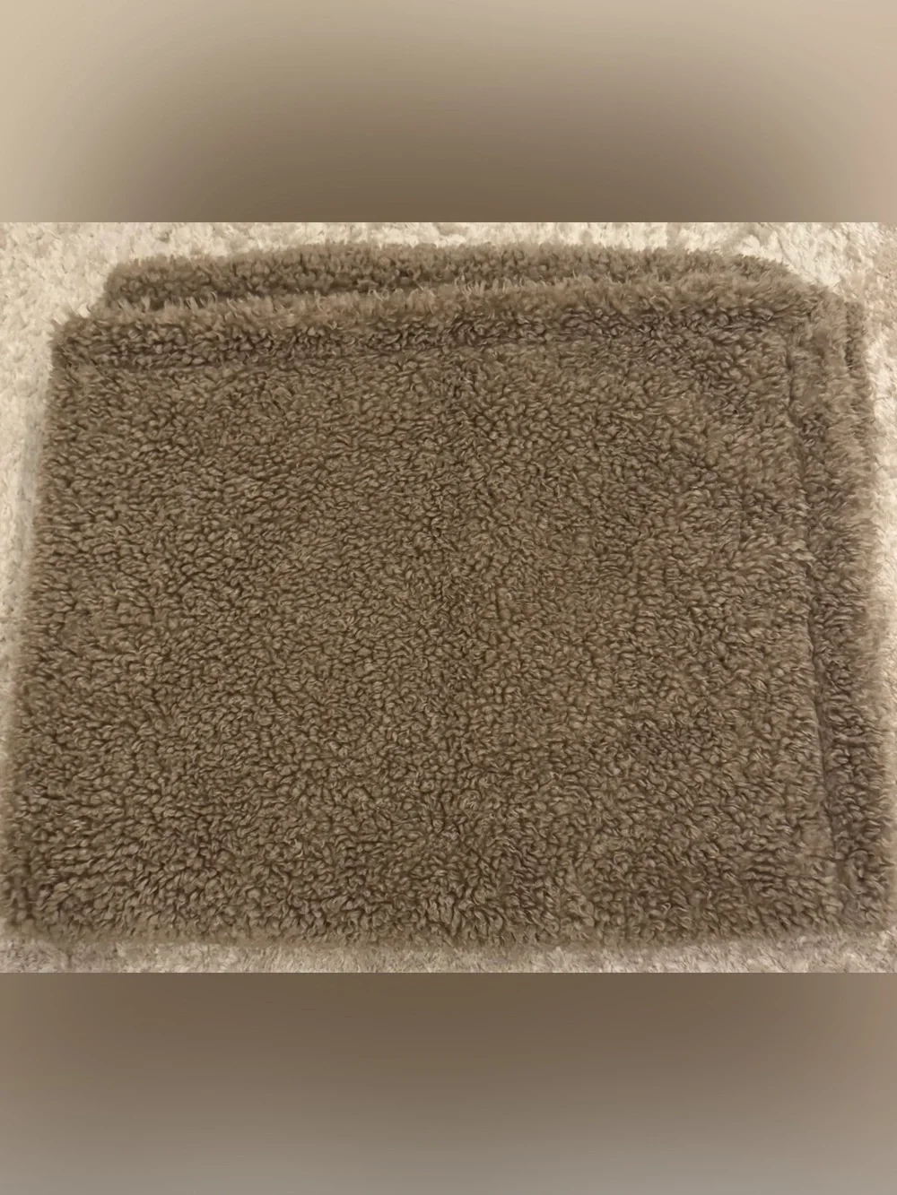 Pottery Barn Cozy Sherpa Fleece Blanket in Brown